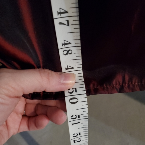 Burgundy Tiered Gown - Picture 6 of 7